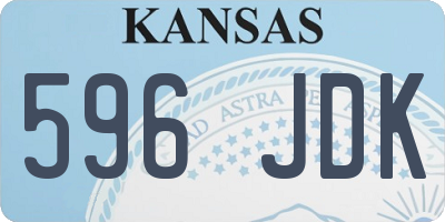 KS license plate 596JDK
