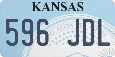 KS license plate 596JDL