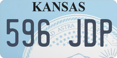 KS license plate 596JDP