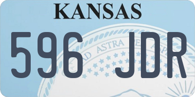 KS license plate 596JDR