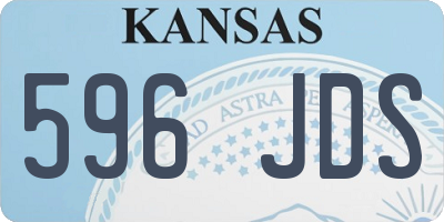 KS license plate 596JDS