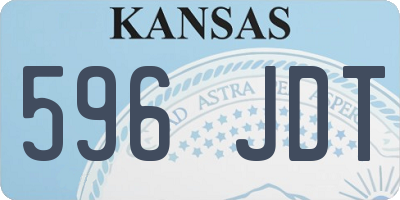 KS license plate 596JDT