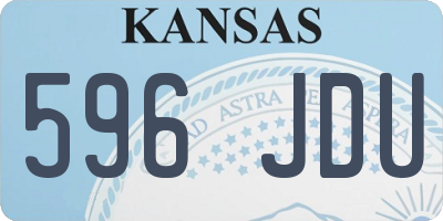 KS license plate 596JDU