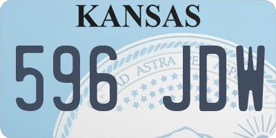 KS license plate 596JDW