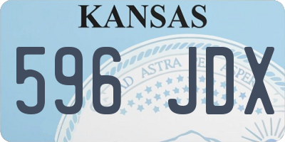 KS license plate 596JDX