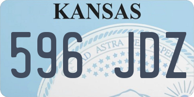 KS license plate 596JDZ