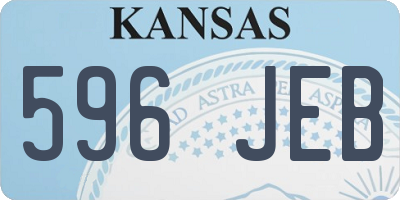 KS license plate 596JEB