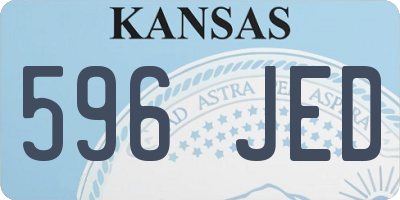 KS license plate 596JED