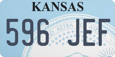 KS license plate 596JEF