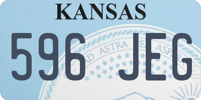 KS license plate 596JEG