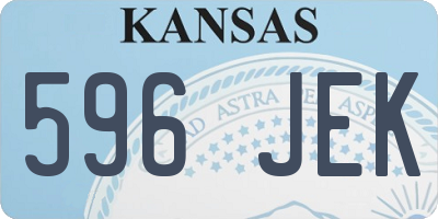 KS license plate 596JEK