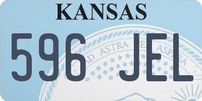 KS license plate 596JEL