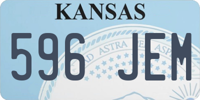 KS license plate 596JEM