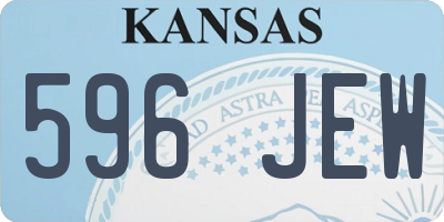 KS license plate 596JEW