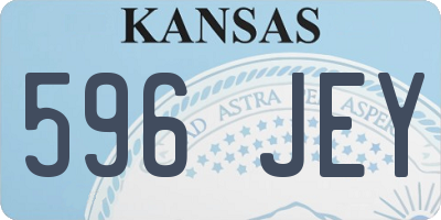 KS license plate 596JEY