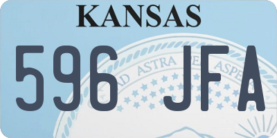 KS license plate 596JFA