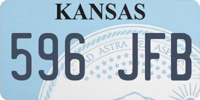KS license plate 596JFB