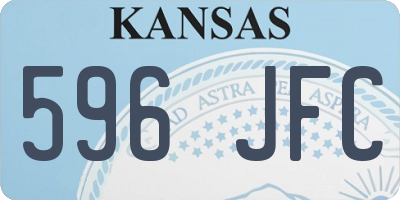 KS license plate 596JFC