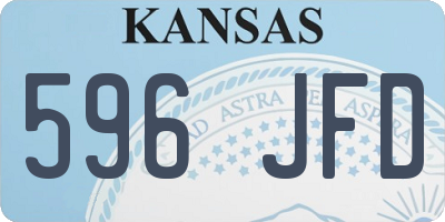 KS license plate 596JFD