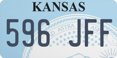 KS license plate 596JFF