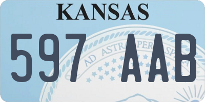 KS license plate 597AAB