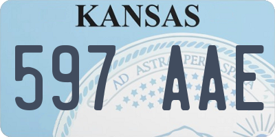 KS license plate 597AAE
