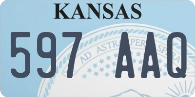 KS license plate 597AAQ