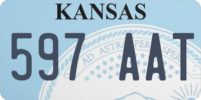 KS license plate 597AAT