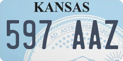 KS license plate 597AAZ