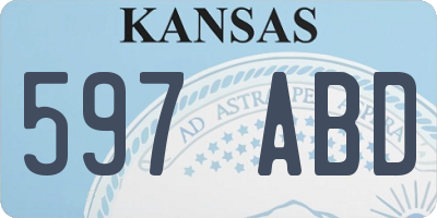 KS license plate 597ABD