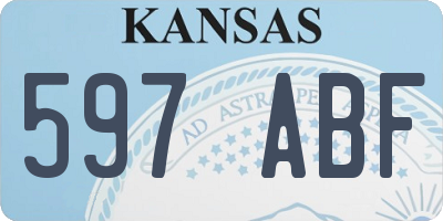 KS license plate 597ABF