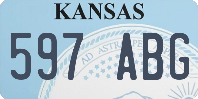KS license plate 597ABG