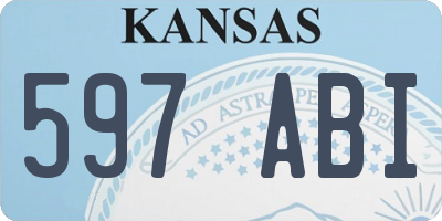 KS license plate 597ABI