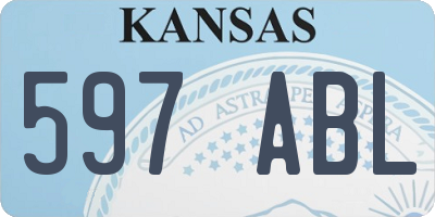 KS license plate 597ABL