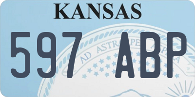 KS license plate 597ABP