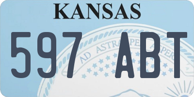 KS license plate 597ABT