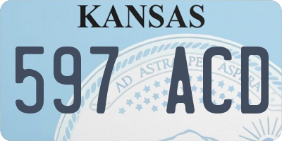 KS license plate 597ACD