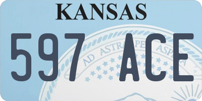 KS license plate 597ACE
