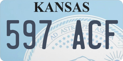KS license plate 597ACF