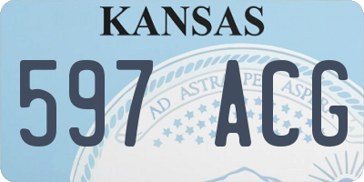 KS license plate 597ACG