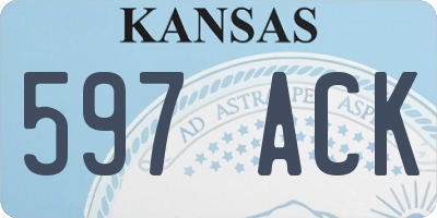 KS license plate 597ACK