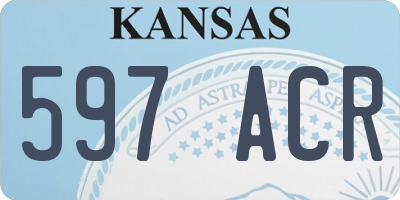 KS license plate 597ACR