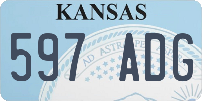 KS license plate 597ADG