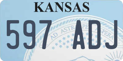 KS license plate 597ADJ