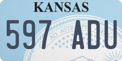 KS license plate 597ADU