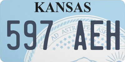 KS license plate 597AEH