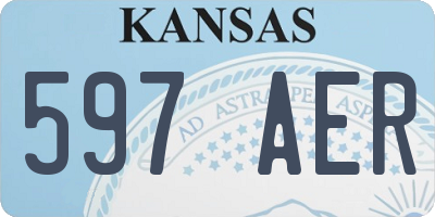 KS license plate 597AER