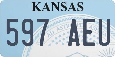 KS license plate 597AEU