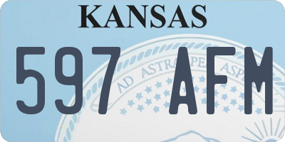 KS license plate 597AFM