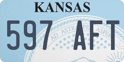 KS license plate 597AFT